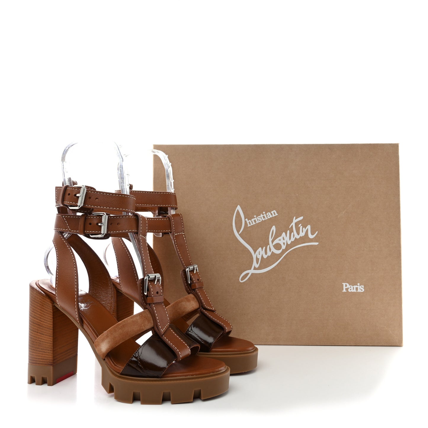 Calfskin Rangerissima Lug 100 Sandal 39.5 Cuoio Fauve