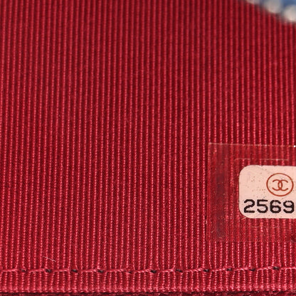 Chanel Aged Calfskin Quilted Small Gabrielle Zip Around Wallet Blue Black 8 of 9