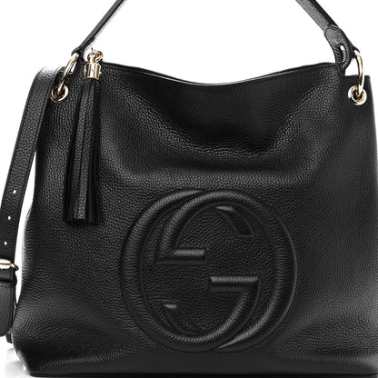 Gucci Pebbled Calfskin Large Soho Hobo Black 7 of 9