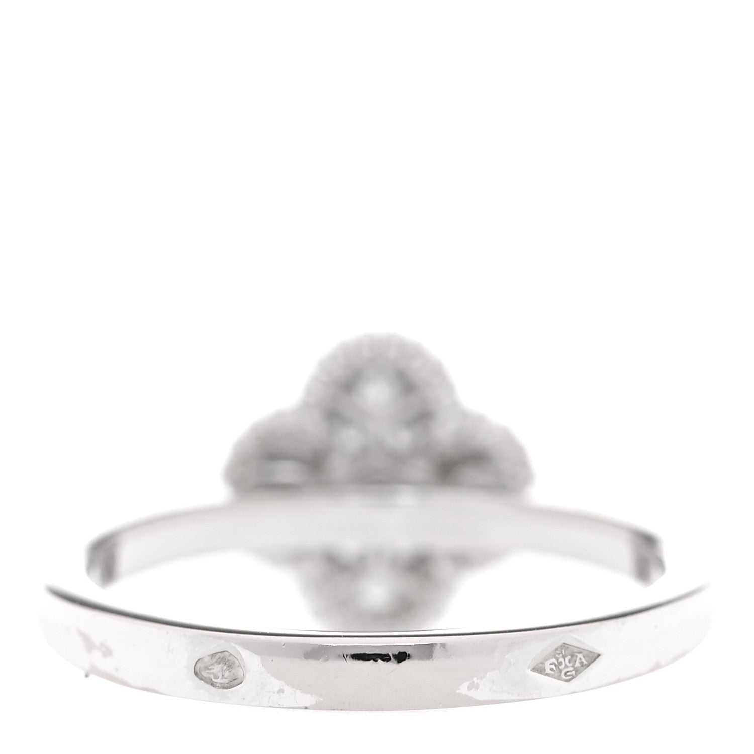 Van Cleef & Arpels 18K White Gold Diamond Sweet Alhambra Ring 50 5.25 3 of 5