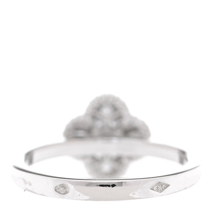 Van Cleef & Arpels 18K White Gold Diamond Sweet Alhambra Ring 50 5.25 3 of 5