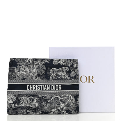 Christian Dior Embroidered Toile De Jouy Diortravel Zipped Pouch Blue 8 of 8