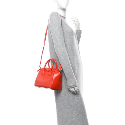 Givenchy Shiny Lord Calfskin Mini Antigona Bright Orange 2 of 13