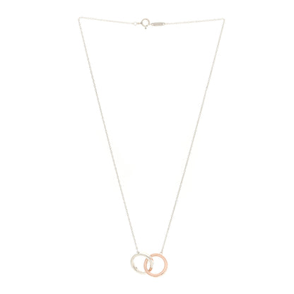 Tiffany Sterling Silver Rubedo 1837 Interlocking Circles Pendant Necklace 3 of 5