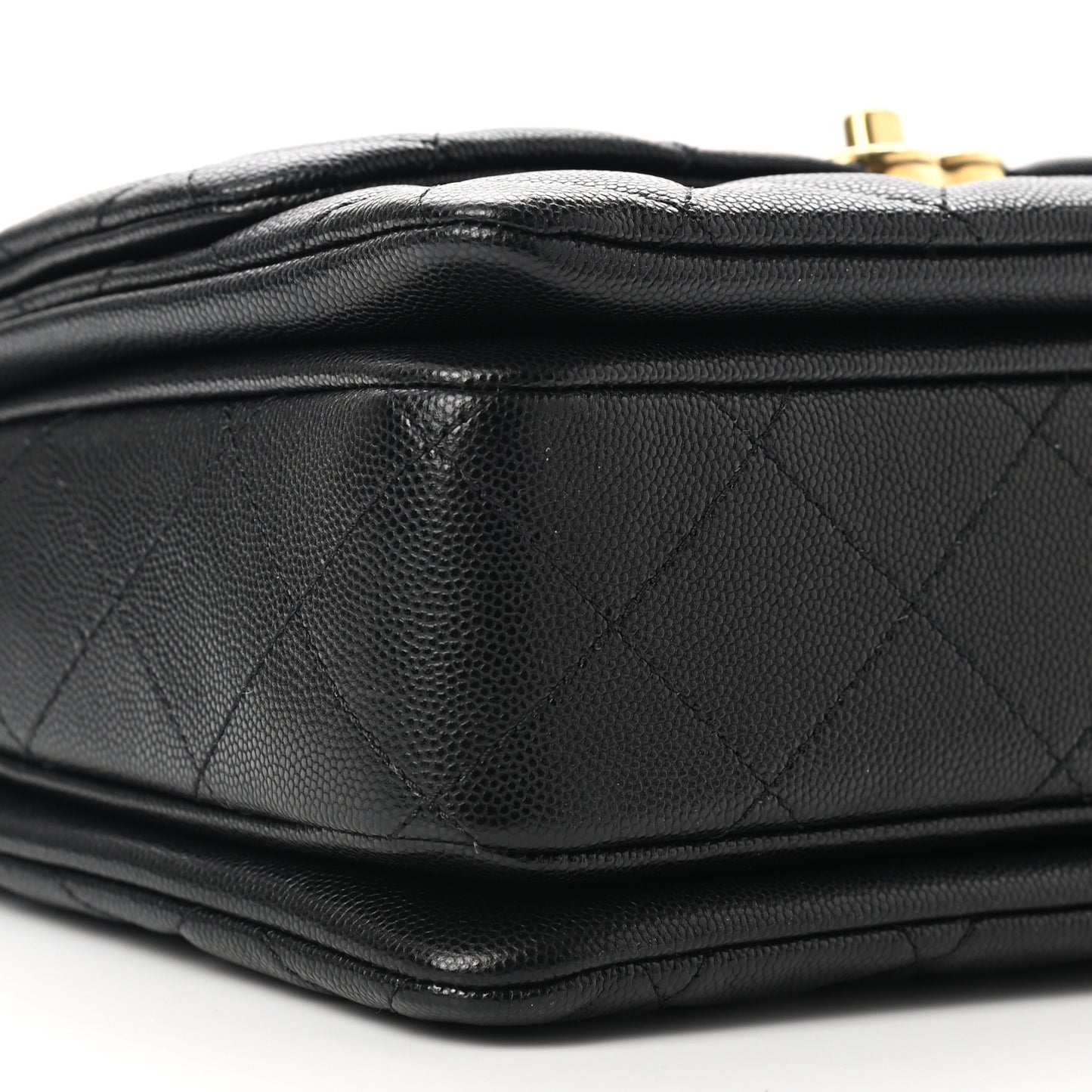 Caviar Quilted Coco First Flap Black