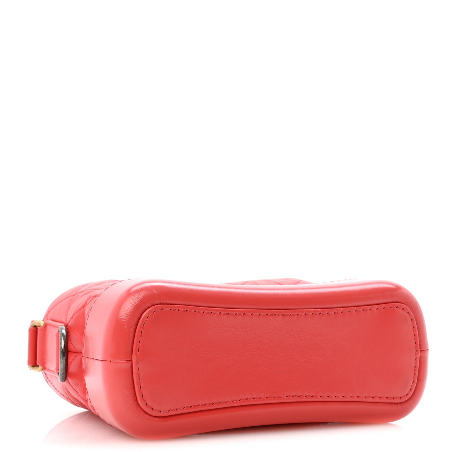 Aged Calfskin Quilted Small Gabrielle Hobo Red