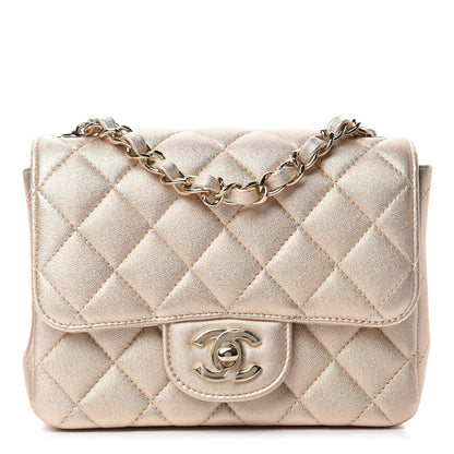 Chanel Metallic Lambskin Quilted Mini Square Flap Gold 1 of 11