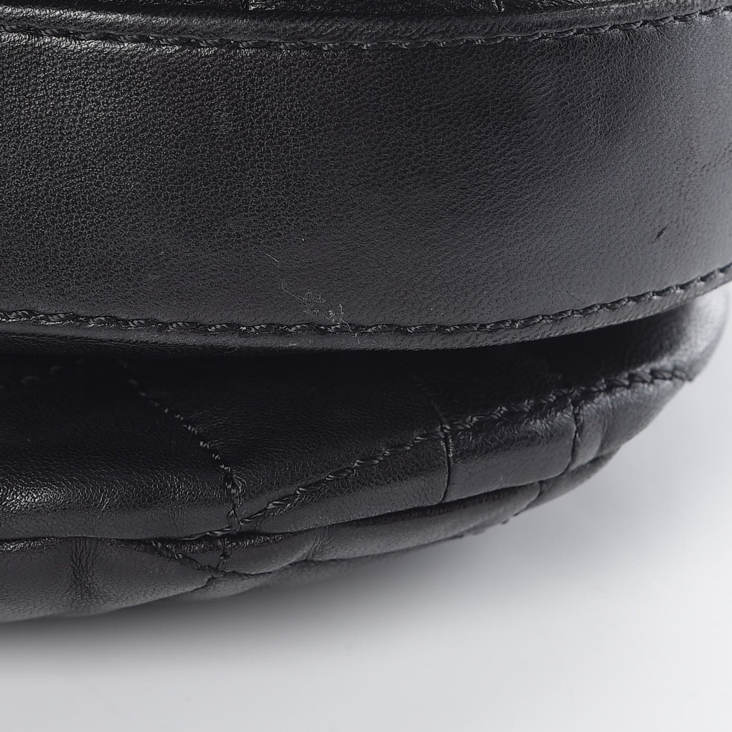 Lambskin Quilted 3 Large Flap Black