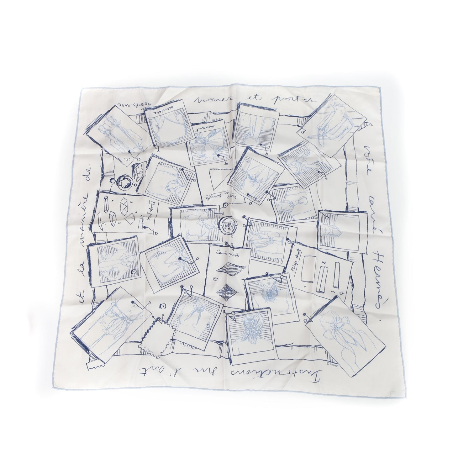 Silk Instructions Sur L'Art de Nouer et Porter Votre Carre Scarf 70