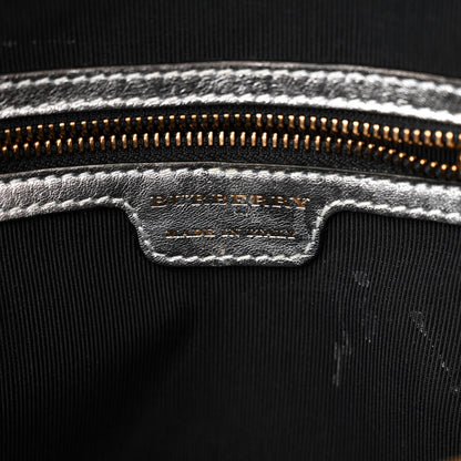 Burberry Smooth Calfskin 1983 Knight Check Link Backpack Silver 6 of 14