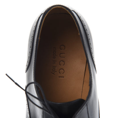 Gucci Calfskin Mens Boss Whipstitch Oxfords 9 Black 6 of 9