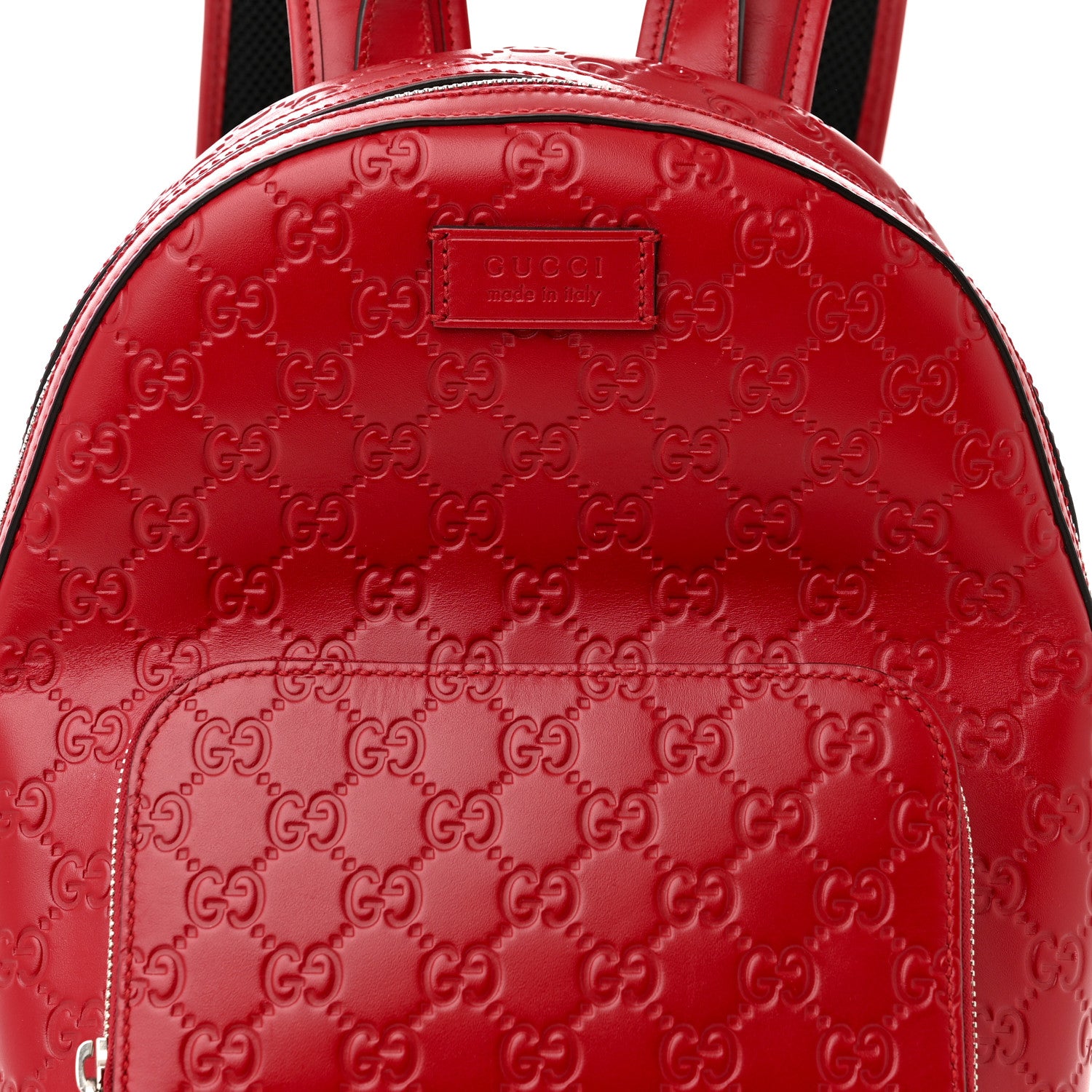Gucci Guccissima Signature Small Day Backpack Hibiscus Red 8 of 10