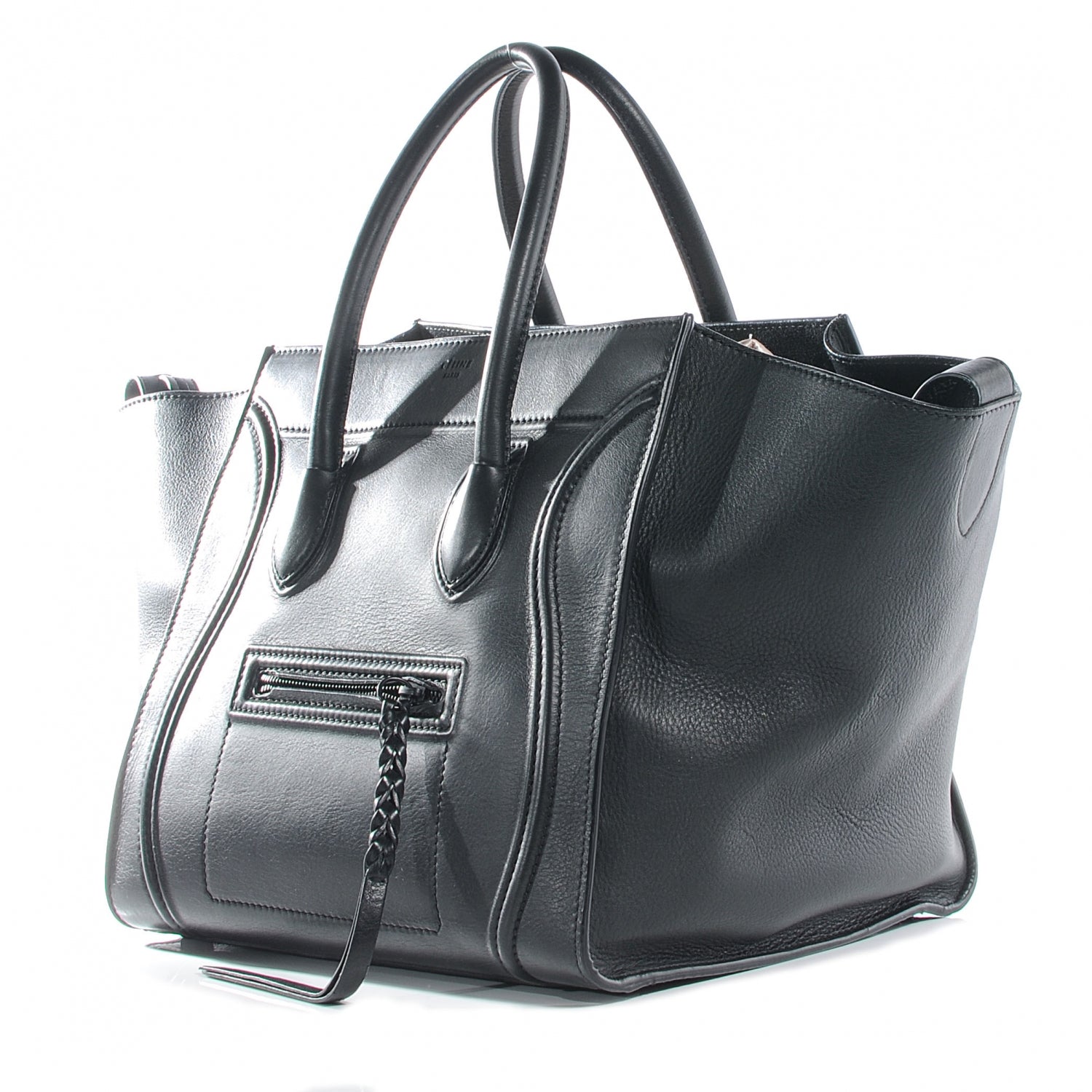 Celine Smooth Calfskin Medium Phantom Luggage Black 3 of 8