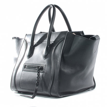 Celine Smooth Calfskin Medium Phantom Luggage Black 3 of 8
