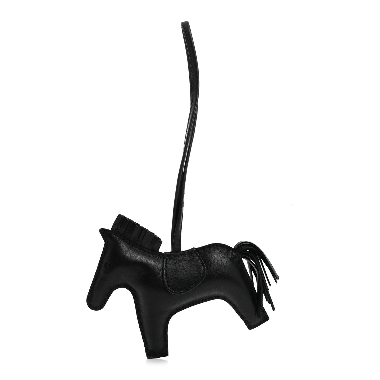 Milo Lambskin Grigri Rodeo Horse Bag Charm GM So Black