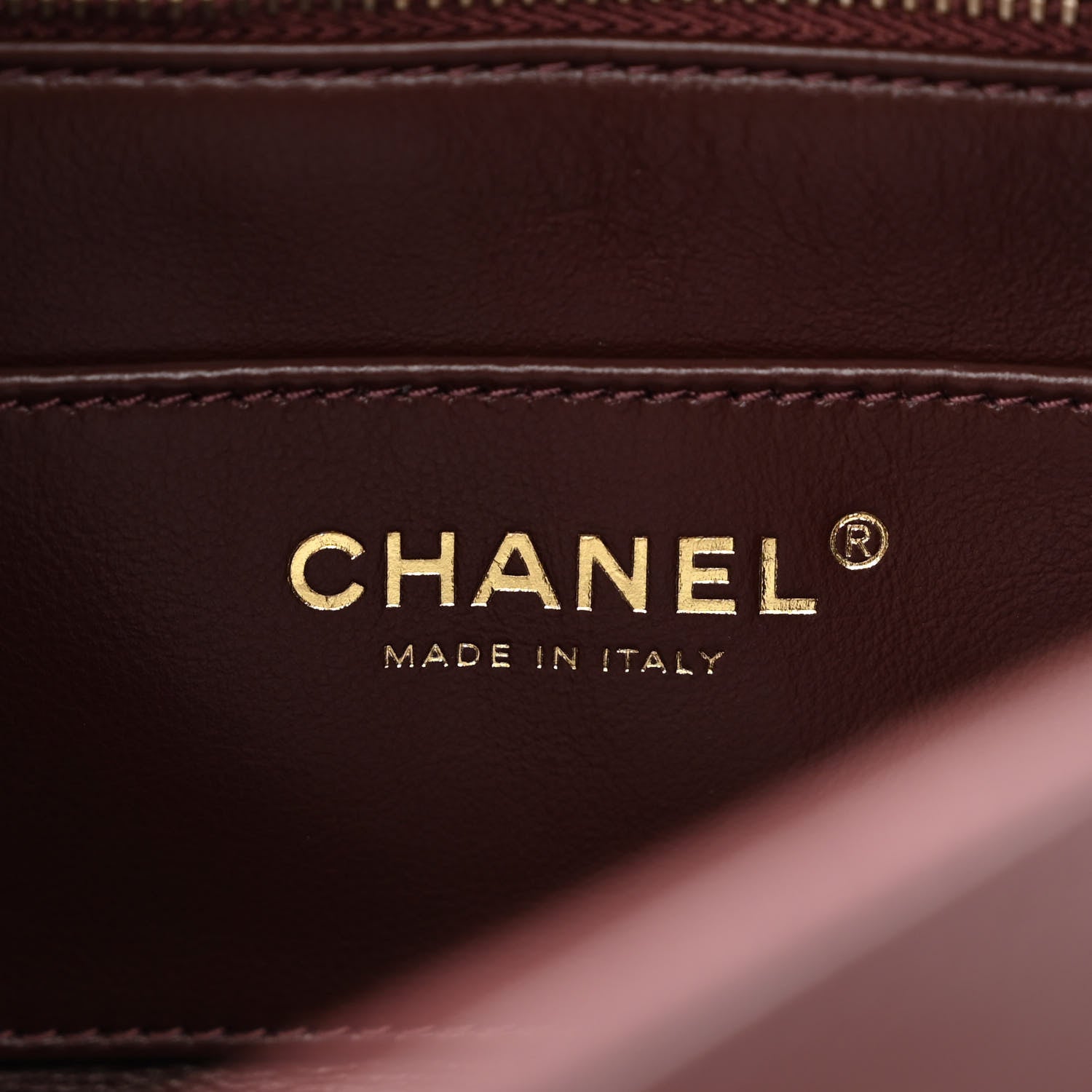 Chanel Lambskin Quilted Mini Wenge Wood Bowling Bag Burgundy 6 of 10