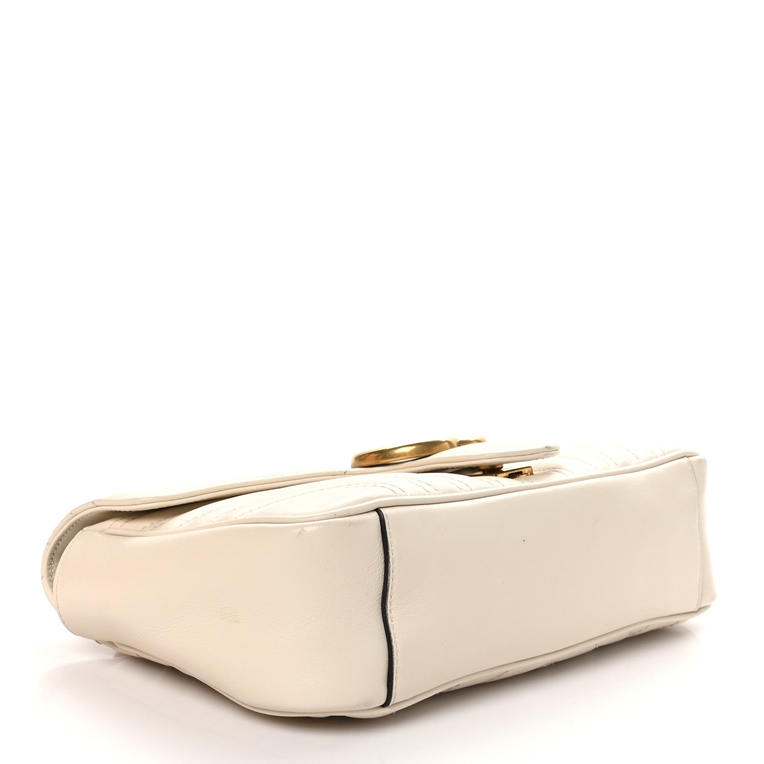 Gucci Calfskin Matelasse Small GG Marmont Shoulder Bag White 4 of 10