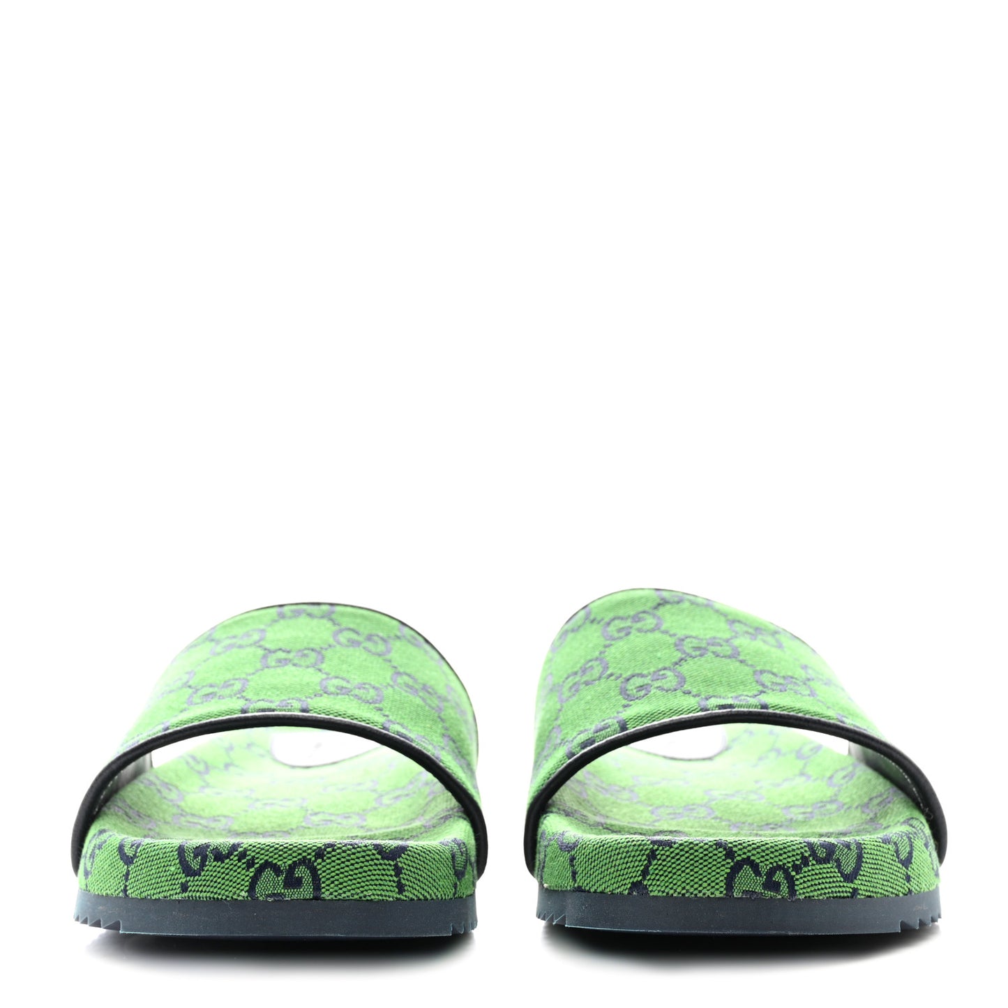 Monogram Multicolor Slide Sandals 6 Green Blue