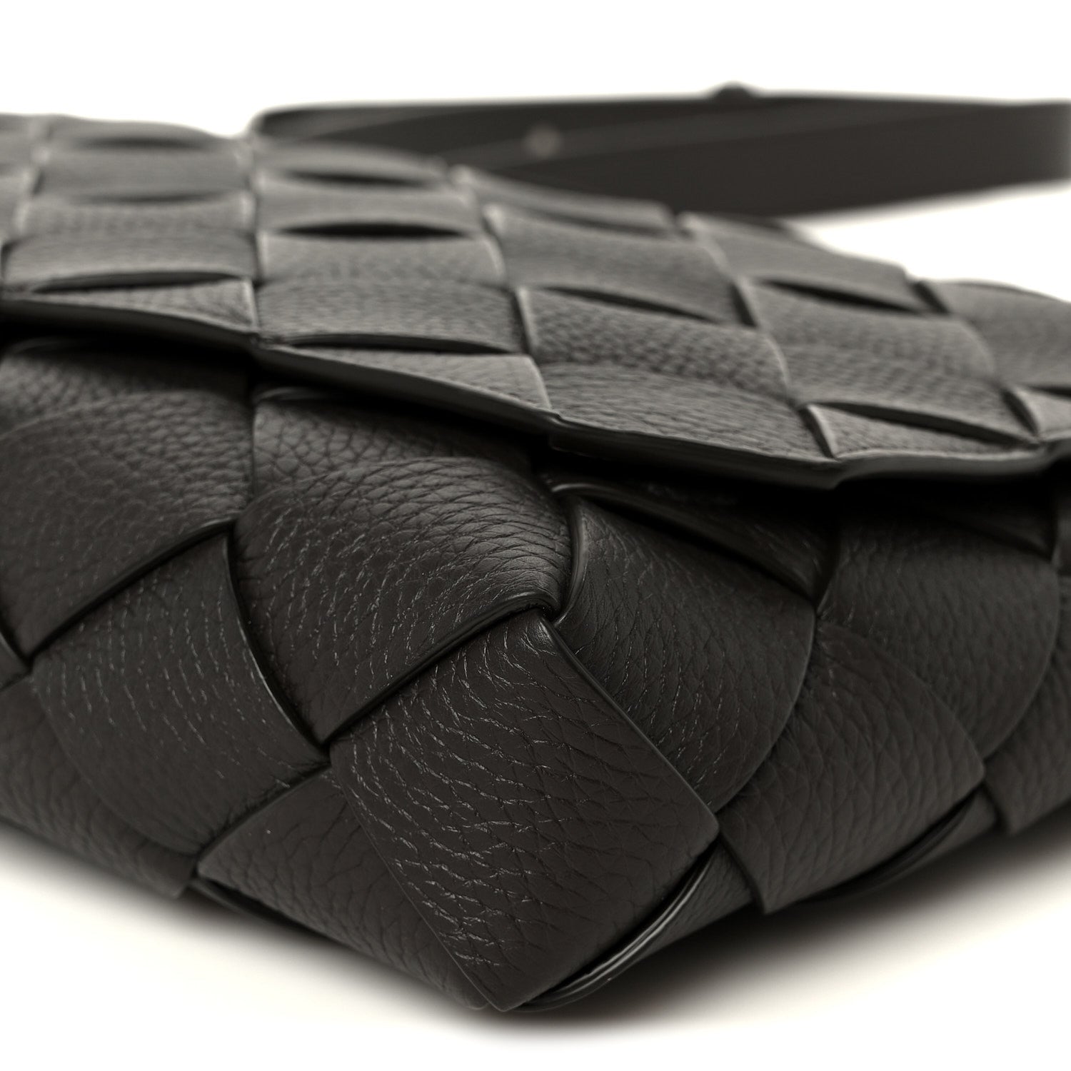 Bottega Veneta Grained Calfskin Intreccio Large Diago Crossbody Bag Fondant 11 of 11