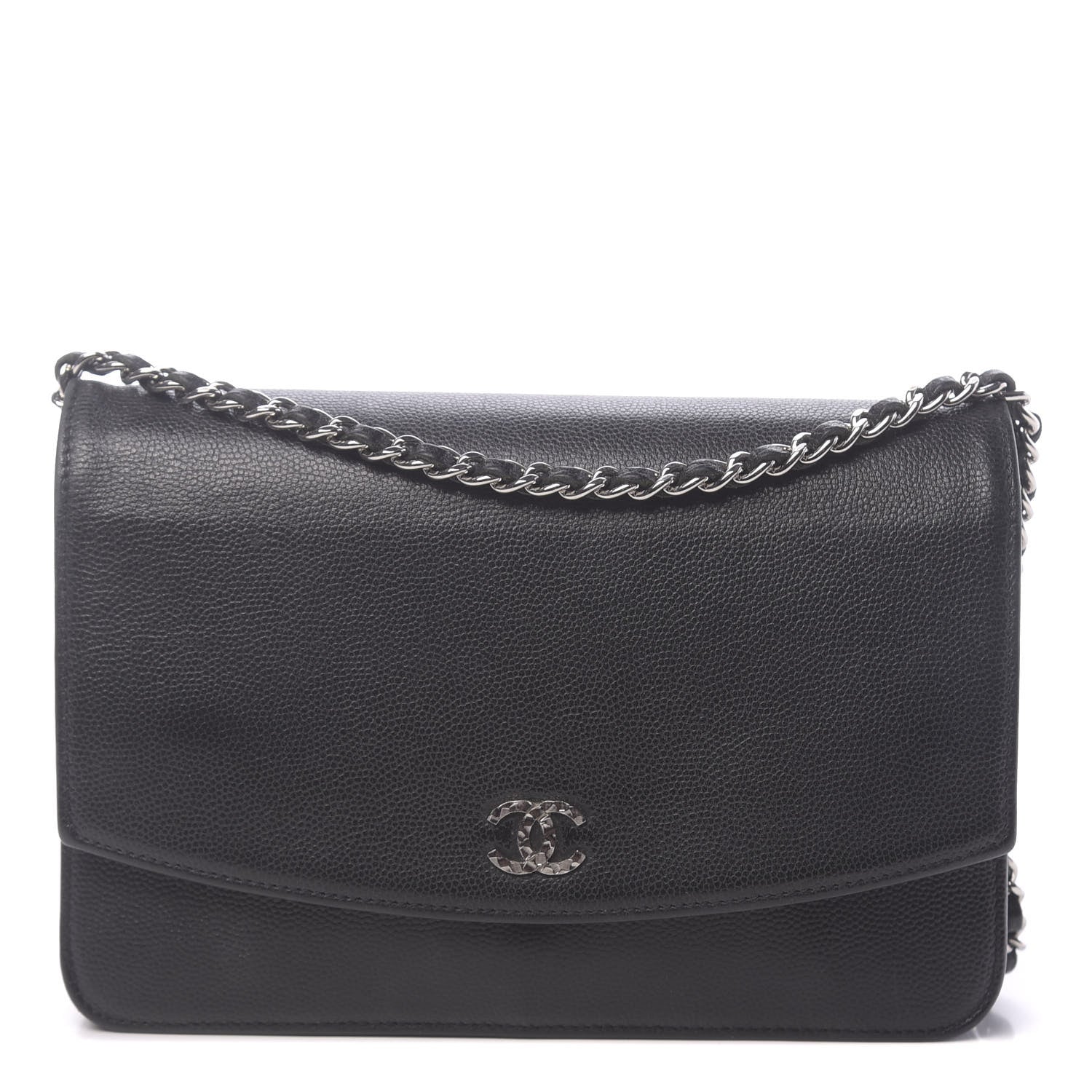 Chanel Caviar Sevruga Wallet On Chain WOC Black 1 of 16