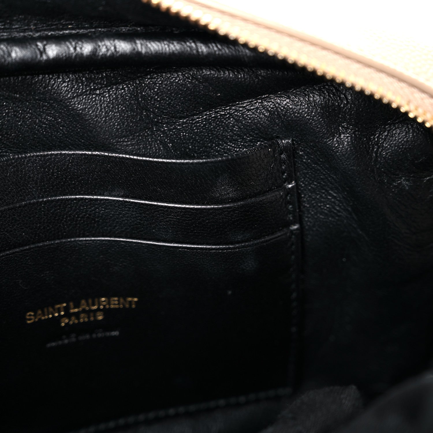 Saint Laurent Grain De Poudre Matelasse Monogram Mini Lou Camera Bag Dark Latte 11 of 12