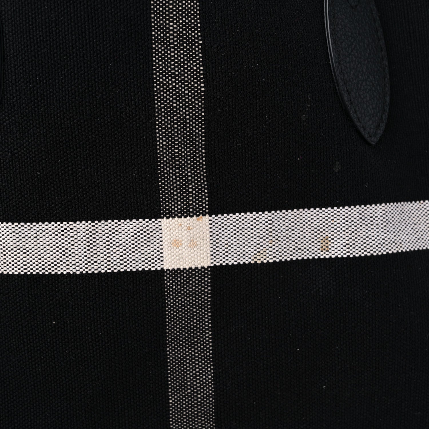 Burberry Coated Canvas Mega Check Medium Doodle Tote Black White 21 of 22