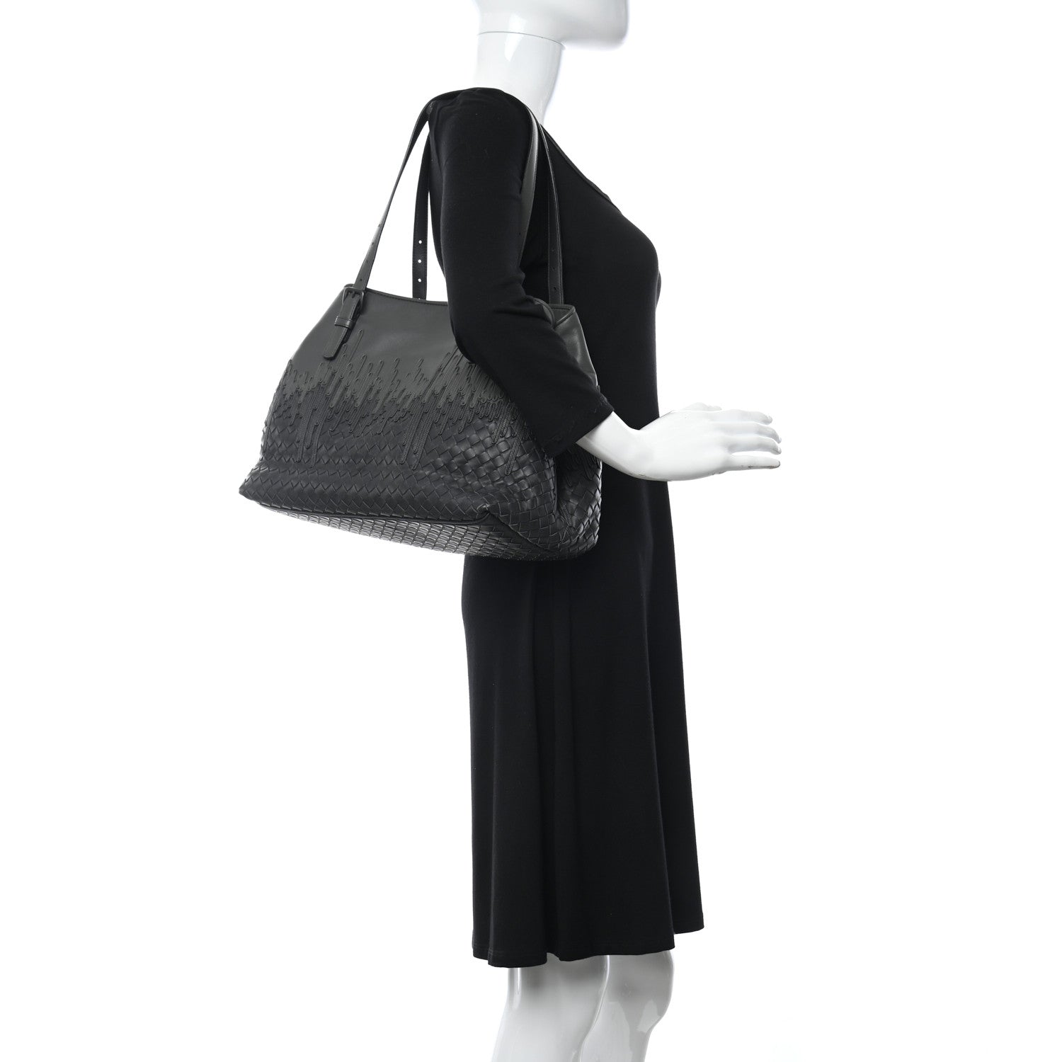 Bottega Veneta Nappa Intrecciato Medium Flow Wave Tote Ardoise 2 of 10