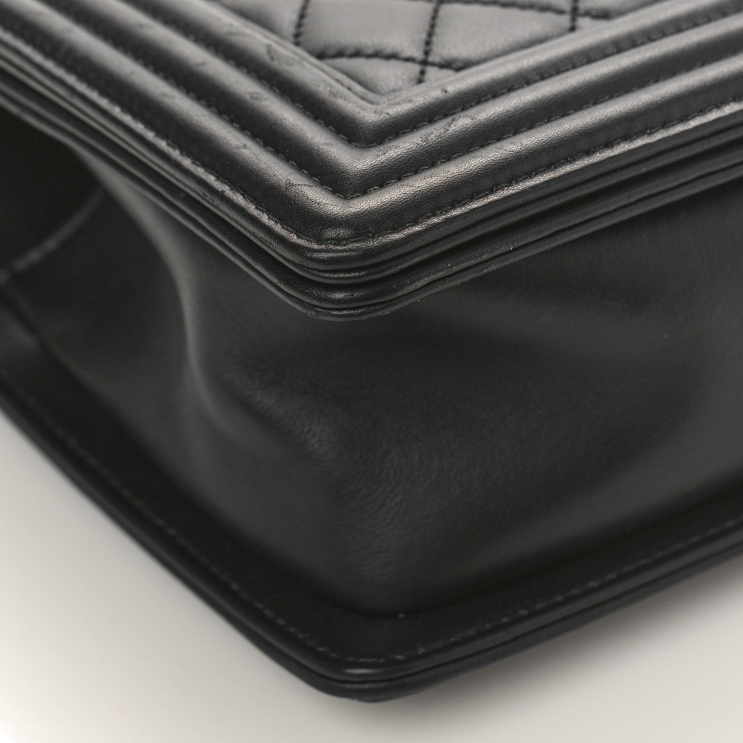 Chanel Lambskin Quilted Medium Boy Flap Black 8 of 9