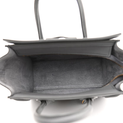 Celine Drummed Calfskin Nano Luggage Kohl 5 of 10