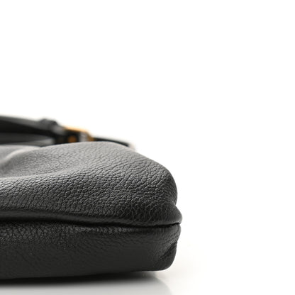 Balenciaga Grained Calfskin Logo Cloud Clutch XS Black 6 of 11