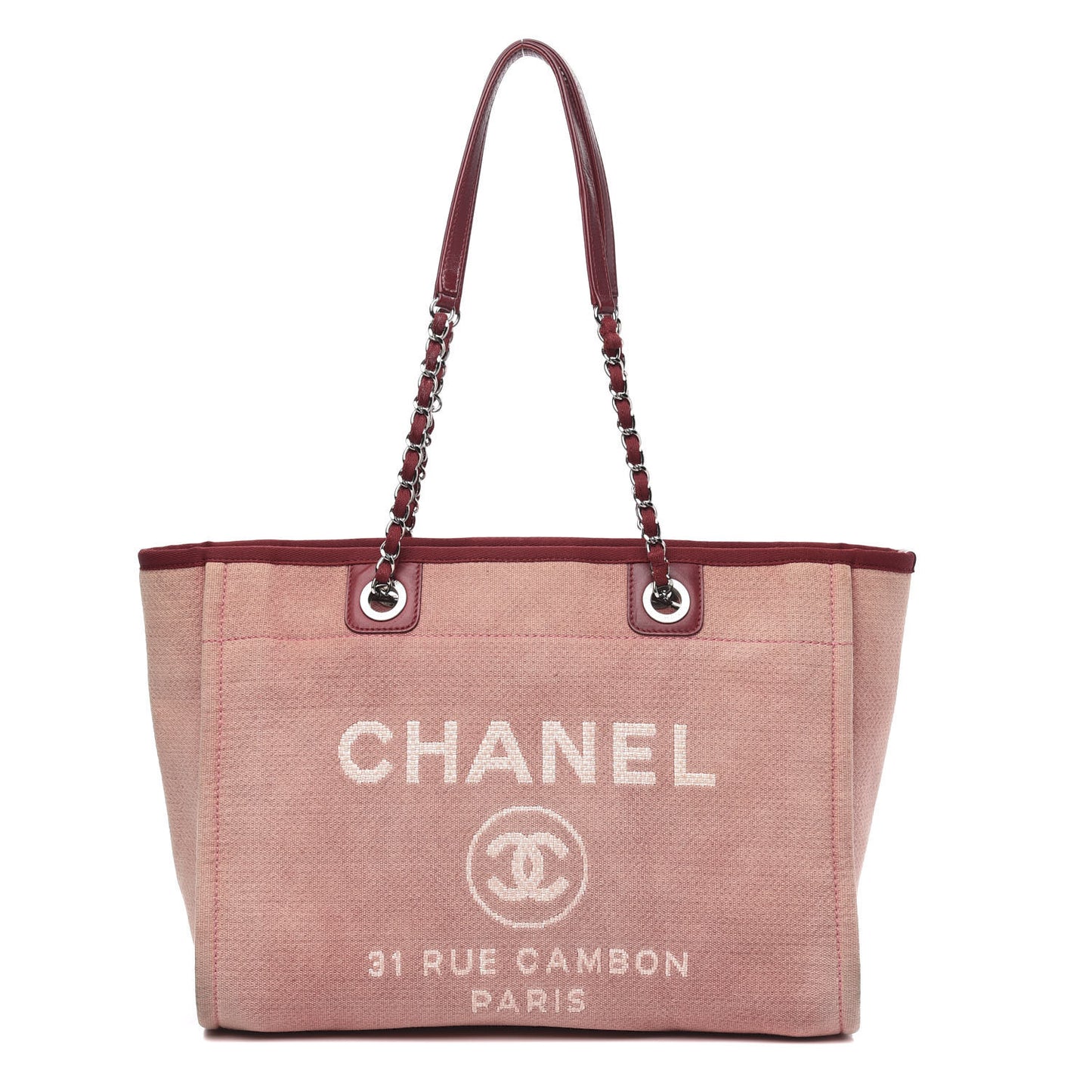 Canvas Small Deauville Tote Red