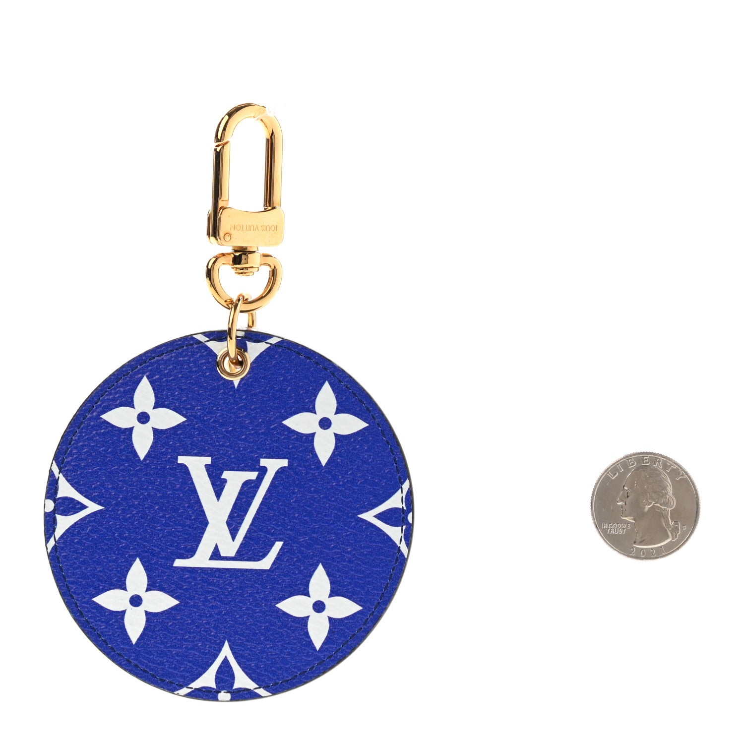 Louis Vuitton Monogram Giant Knokke Bag Charm Key Holder Blue 2 of 4