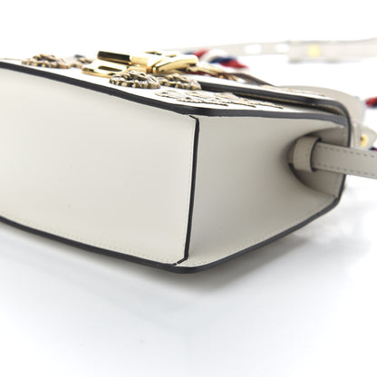 Gucci Calfskin Animal Studs Mini Sylvie Top Handle Bag White 8 of 11