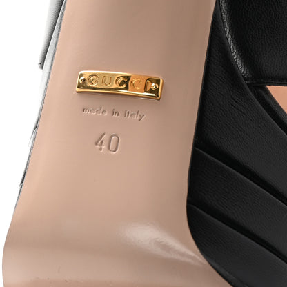 Gucci Malaga Kid Double G 150mm Platform Sandals 40 Black 7 of 9