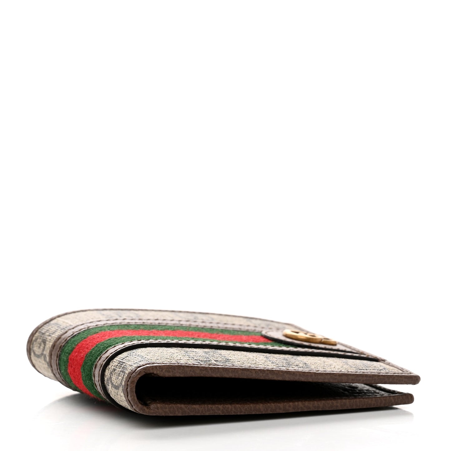 GG Supreme Monogram Web Mens Ophidia Bi-Fold Wallet Beige New Acero