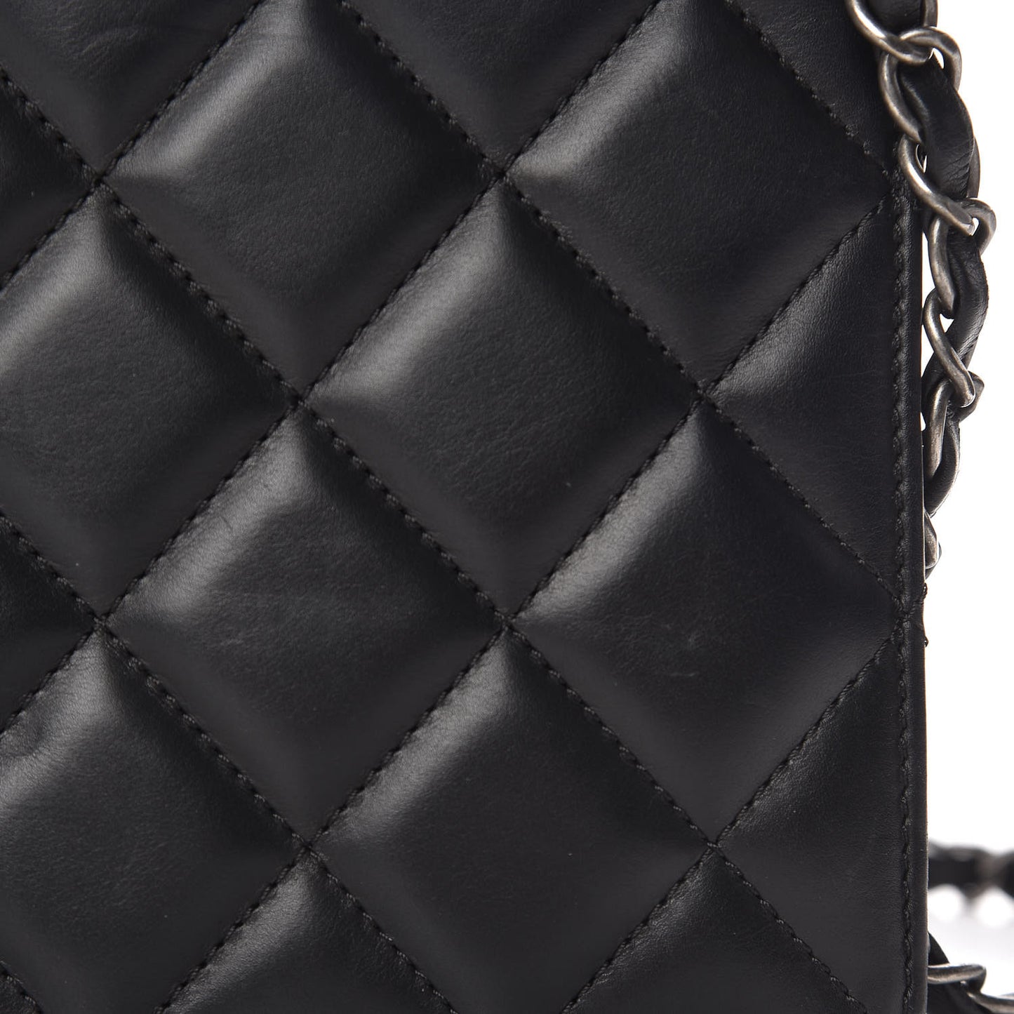 Calfskin Quilted Ballerine Flap Black