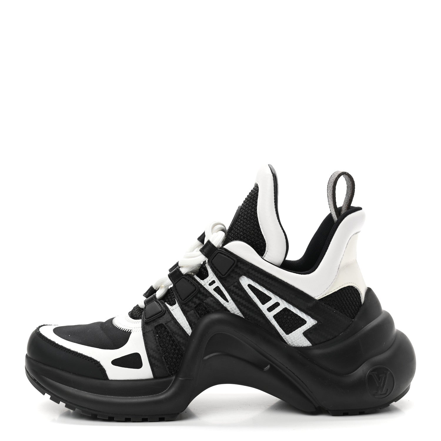 Louis Vuitton Calfskin Technical Nylon LV Archlight Sneakers 37 Black White 1 of 10