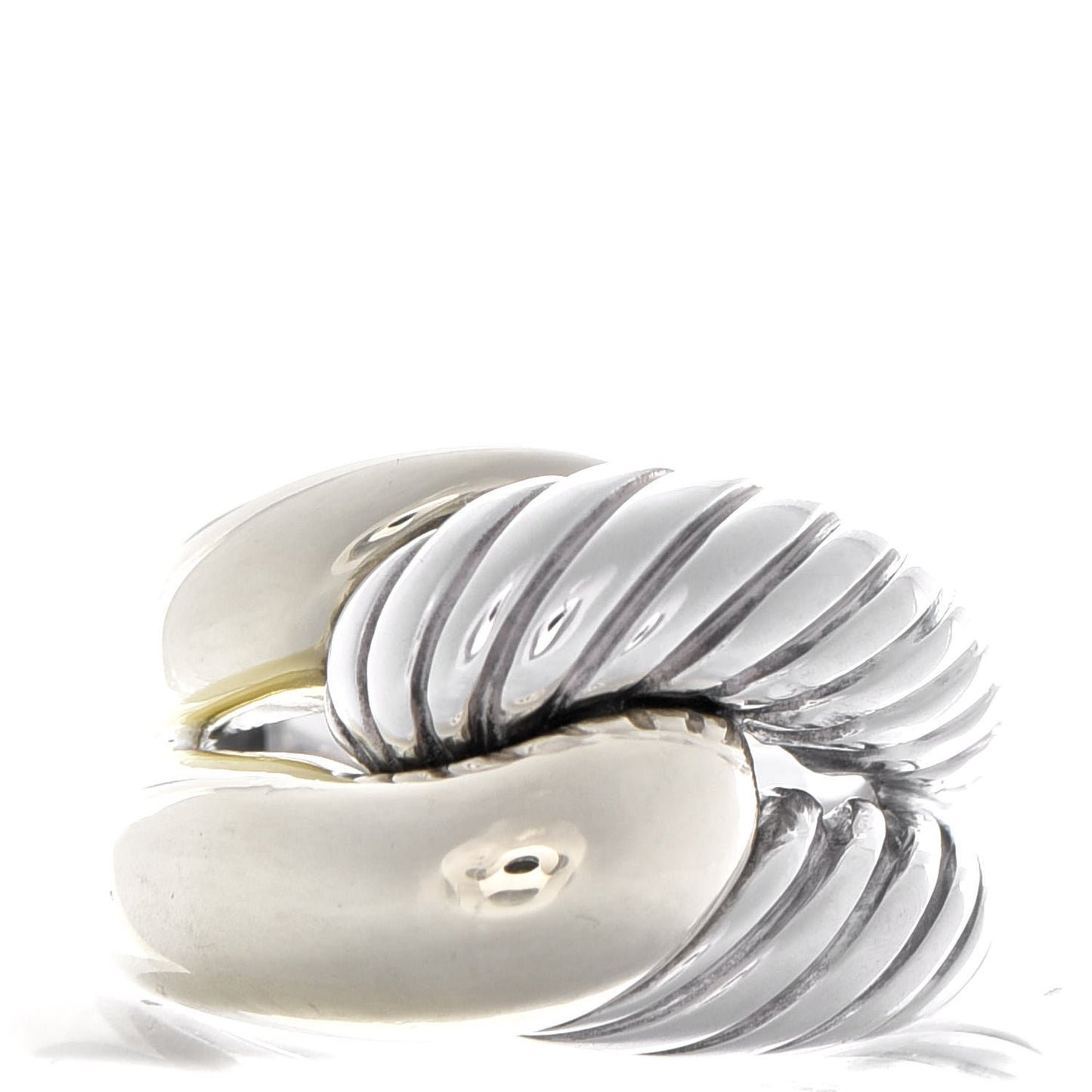 Sterling Silver 14K Gold Large Infinity Ring 52 6