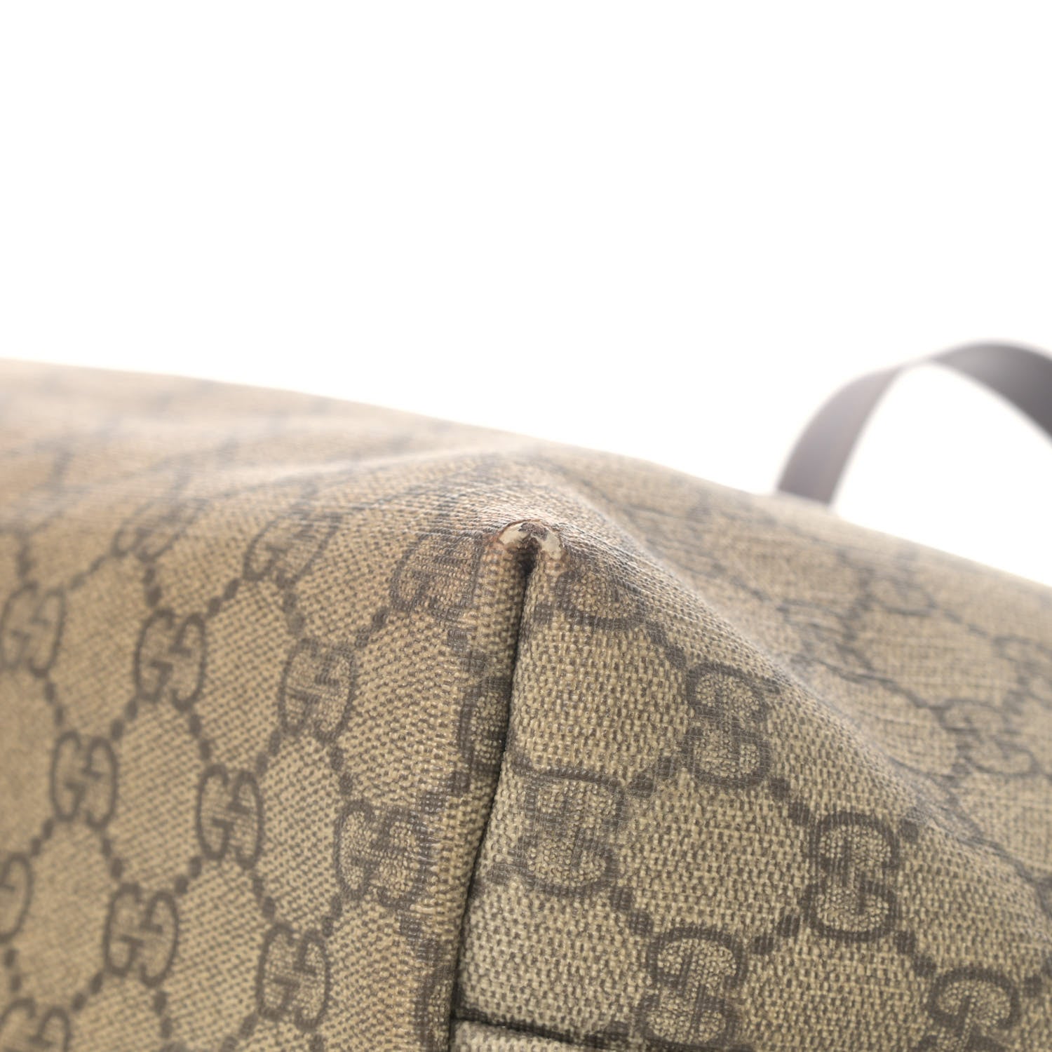 Gucci GG Supreme Monogram Medium Zippered Shopping Tote Brown 12 of 12