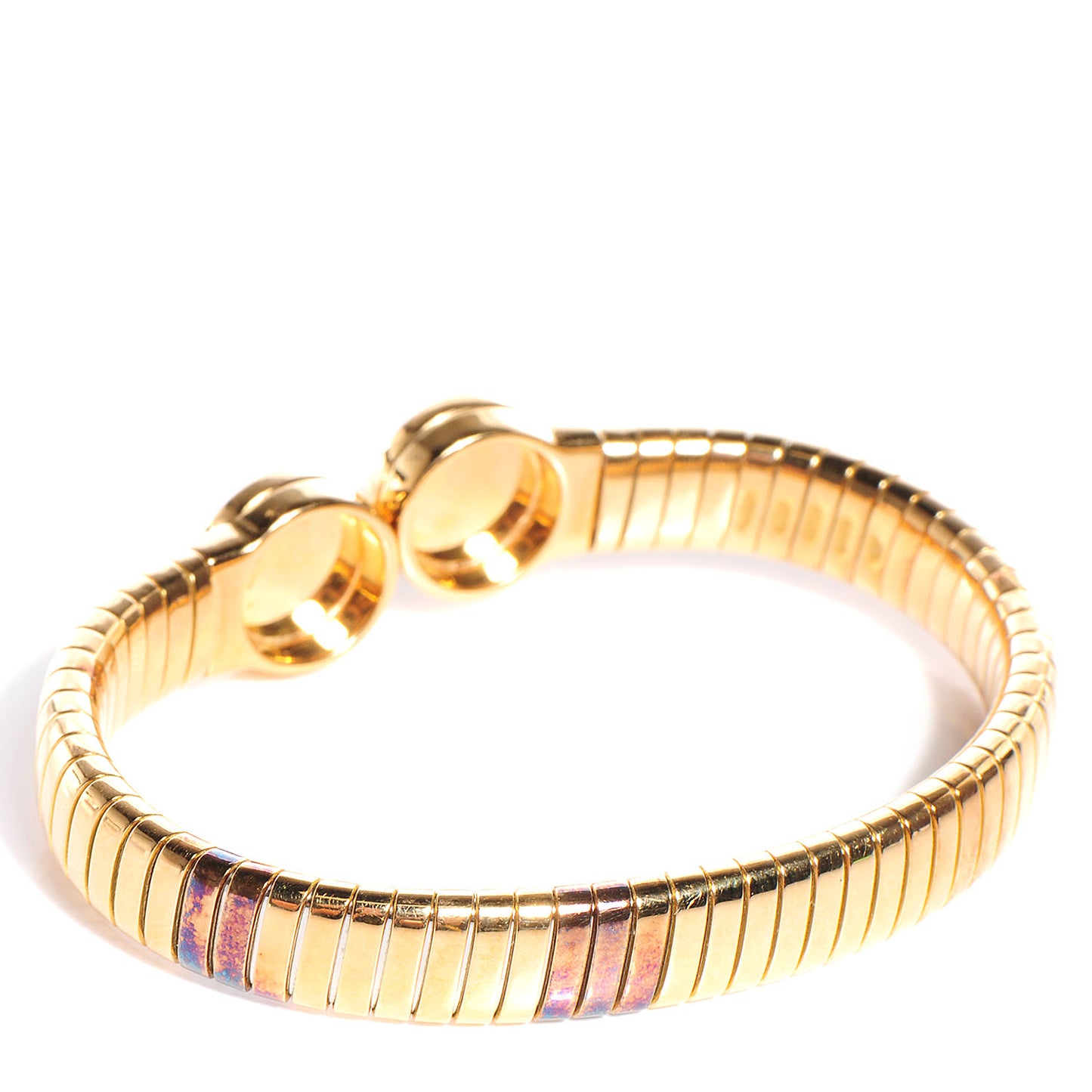 BVLGARI 18K Yellow Gold Black Onyx Tubogas Bracelet