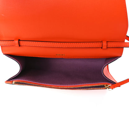 Versace Grained Calfskin La Medusa Crossbody Bag Orange 5 of 11
