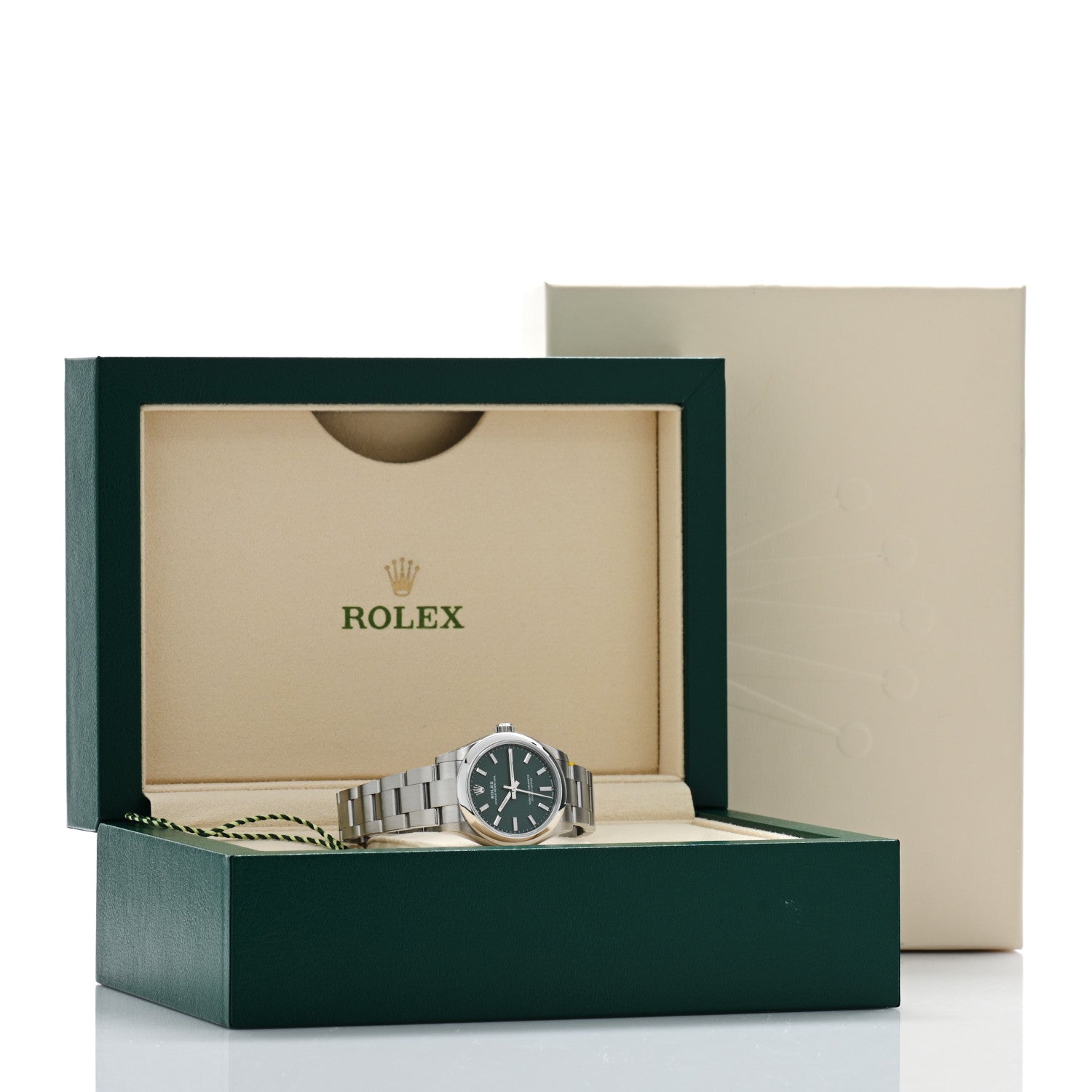 Rolex Stainless Steel 31mm Oyster Perpetual Watch Green 277200 5 of 5