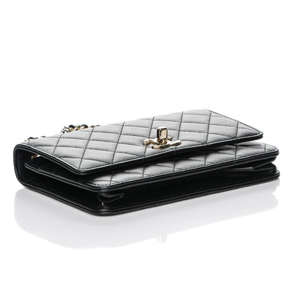 Chanel Lambskin Quilted Trendy CC Wallet On Chain WOC Black 4 of 9
