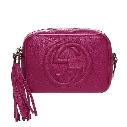 Gucci Pebbled Calfskin Small Soho Disco Bag Bright Bougainvillea 1 of 6