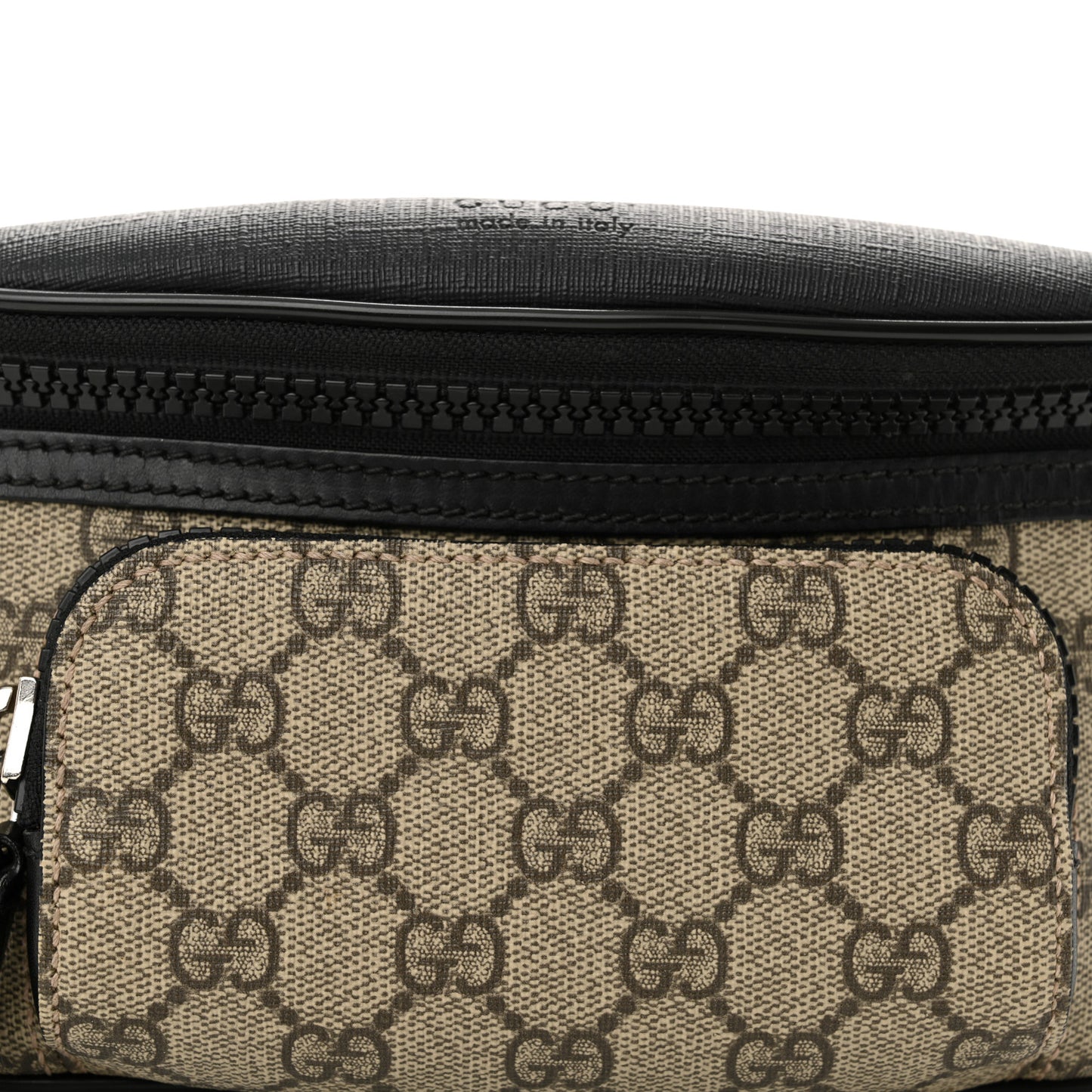 GG Supreme Monogram Belt Bag Black