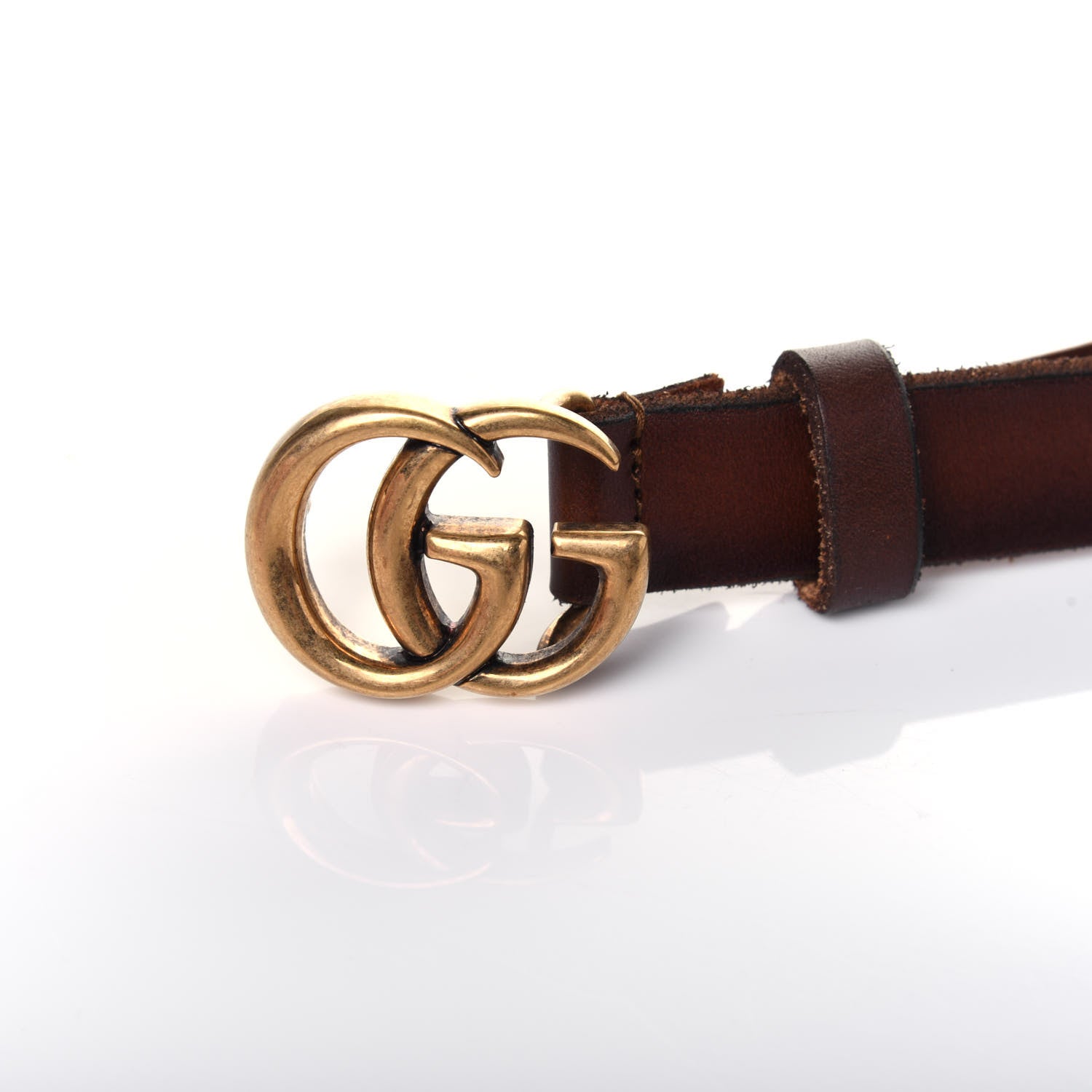 Gucci Faded Calfskin Double G 20mm Belt 70 28 Cuir 5 of 8