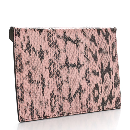 Fendi Snakeskin F is Fendi Medium Flat Envelope Pouch Rose Oro 3 of 9