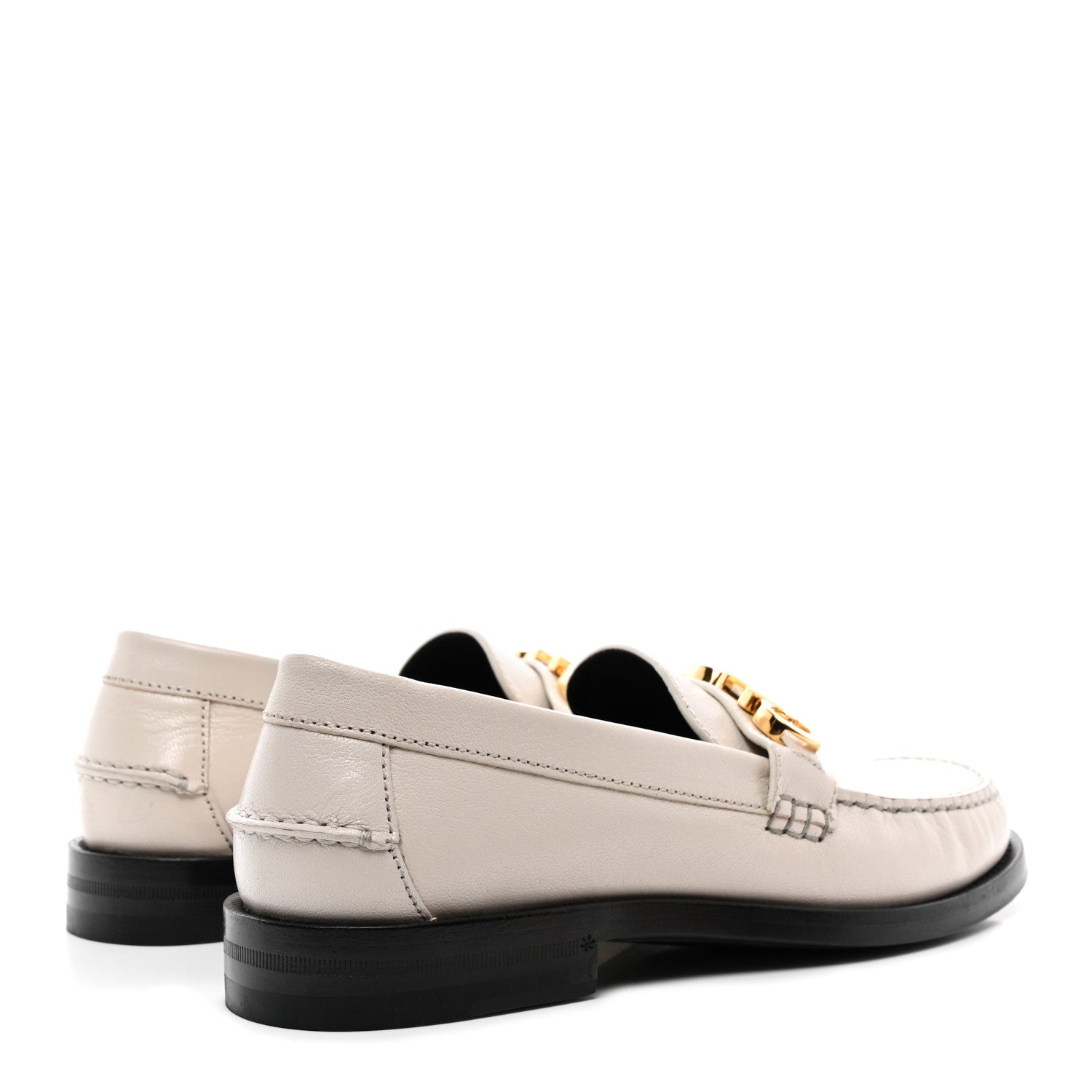 Gucci Goatskin Womens Logo 15mm Loafers 38 Mystic White 4 of 9