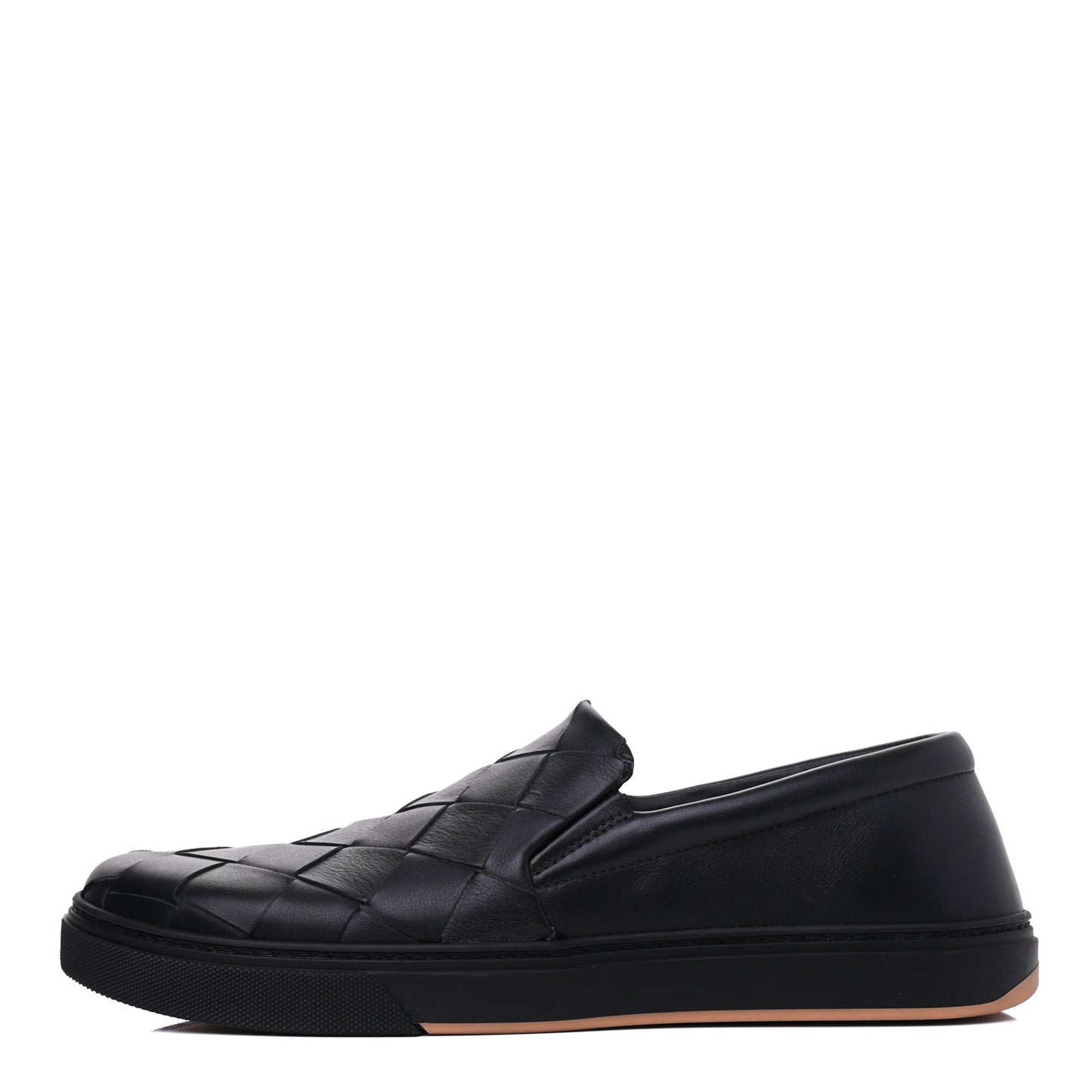 Nappa Intrecciato Slip On Sneakers 43 Black