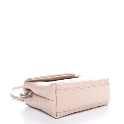 Saint Laurent Calfskin Y Quilted Monogram Toy Loulou Crossbody Bag Marble Pink 4 of 8